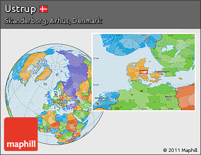 Political Location Map of Ustrup