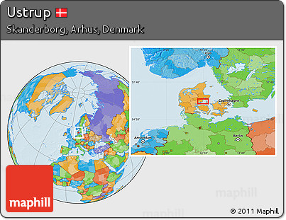 Political Location Map of Ustrup