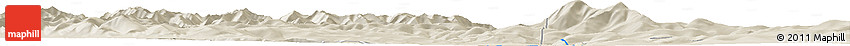 Shaded Relief Horizon Map of the Area around 55° 56' 31" N, 115° 40' 30" E