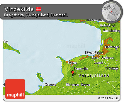 Physical 3D Map of Vindekilde