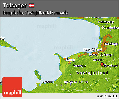 Physical 3D Map of Tolsager