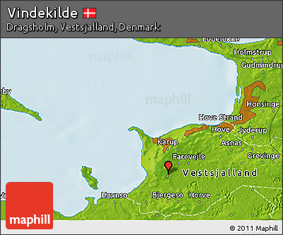 Physical 3D Map of Vindekilde