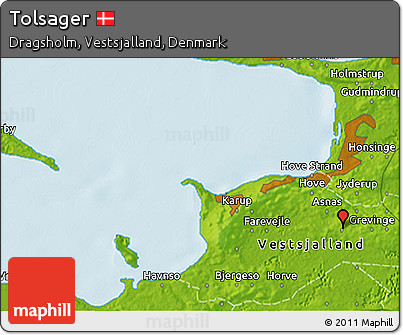 Physical 3D Map of Tolsager