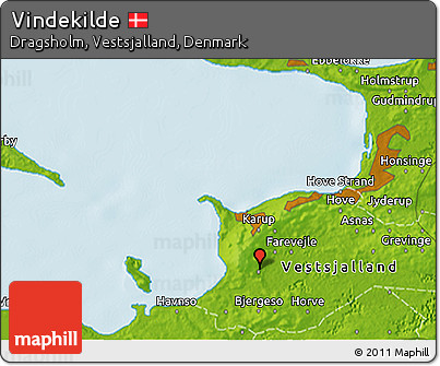 Physical 3D Map of Vindekilde
