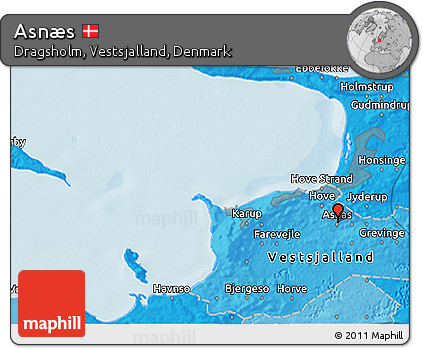 Political 3D Map of Asnæs