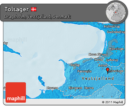 Political 3D Map of Tolsager