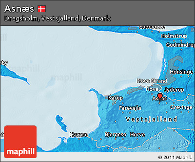 Political 3D Map of Asnæs