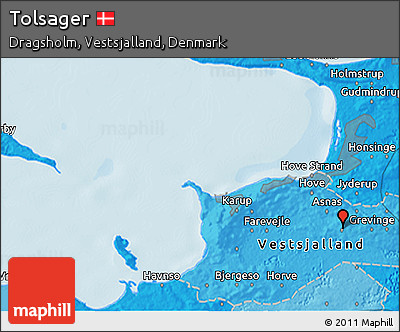 Political 3D Map of Tolsager
