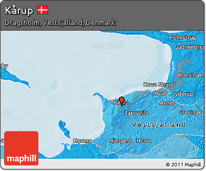 Political 3D Map of Kårup