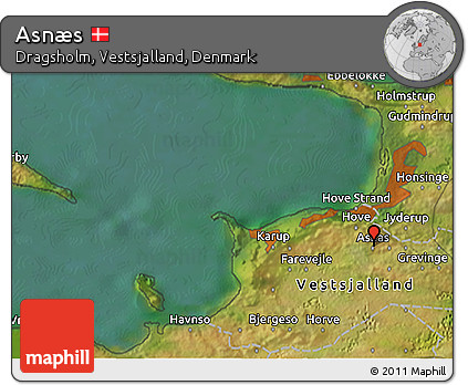 Satellite 3D Map of Asnæs