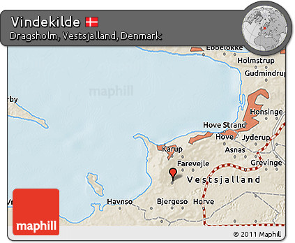 Shaded Relief 3D Map of Vindekilde