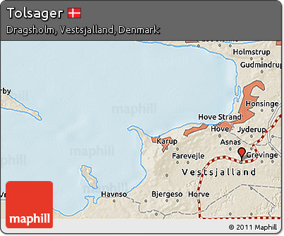 Shaded Relief 3D Map of Tolsager