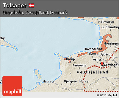 Shaded Relief 3D Map of Tolsager