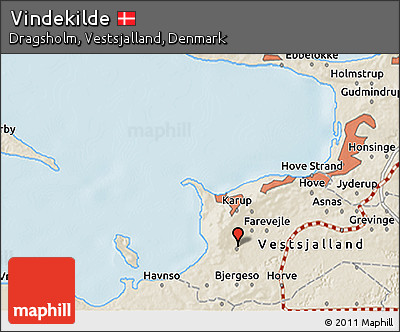 Shaded Relief 3D Map of Vindekilde