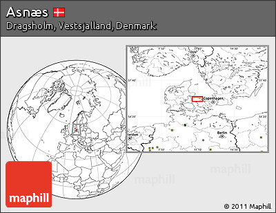 Blank Location Map of Asnæs