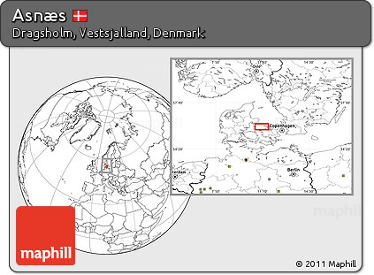 Blank Location Map of Asnæs
