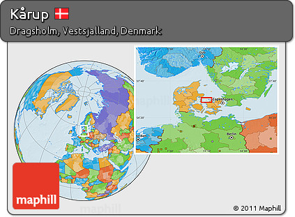 Political Location Map of Kårup