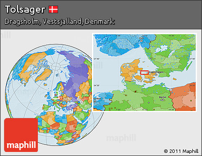 Political Location Map of Tolsager