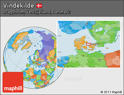 Political Location Map of Vindekilde