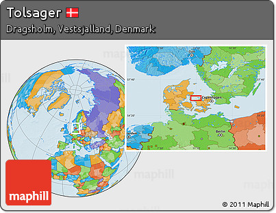 Political Location Map of Tolsager