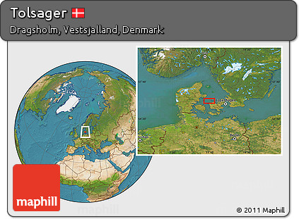 Satellite Location Map of Tolsager