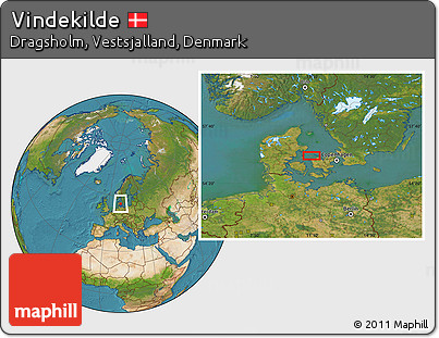 Satellite Location Map of Vindekilde