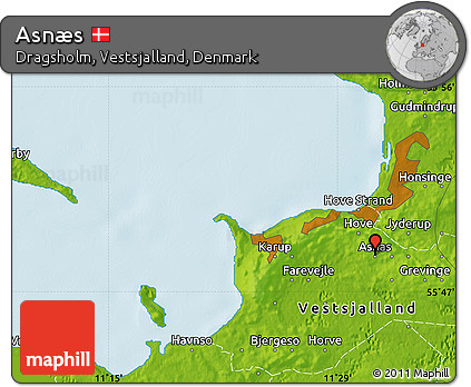 Physical Map of Asnæs