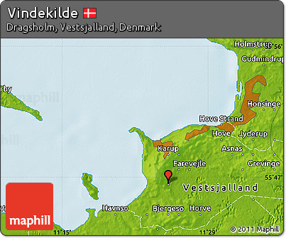 Physical Map of Vindekilde