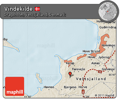 Shaded Relief Map of Vindekilde