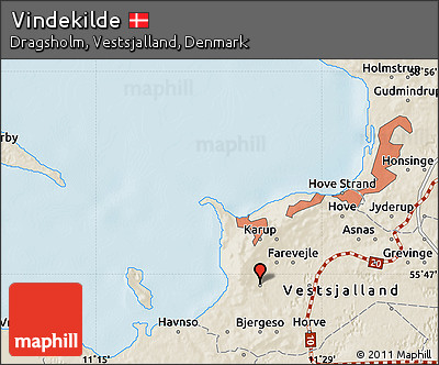 Shaded Relief Map of Vindekilde