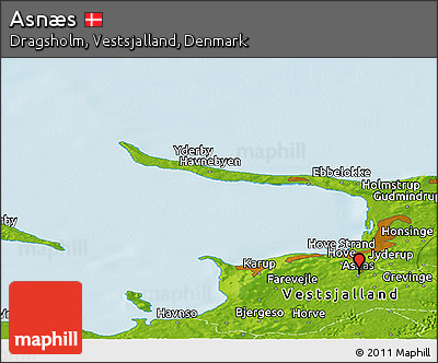 Physical Panoramic Map of Asnæs