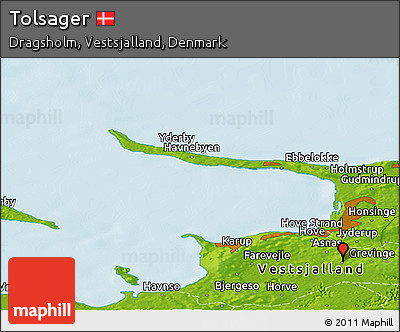 Physical Panoramic Map of Tolsager