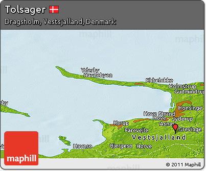 Physical Panoramic Map of Tolsager