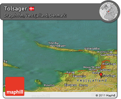 Satellite Panoramic Map of Tolsager