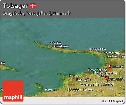 Satellite Panoramic Map of Tolsager