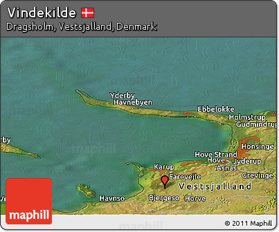 Satellite Panoramic Map of Vindekilde
