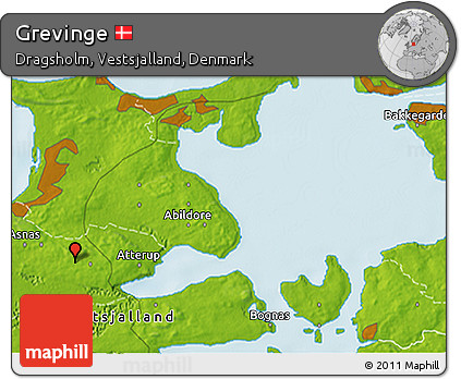 Physical 3D Map of Grevinge