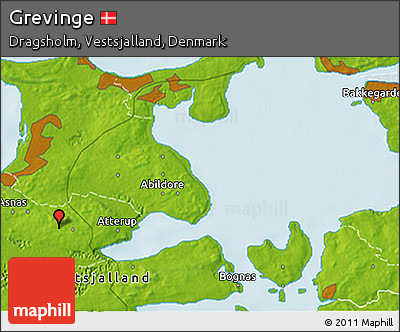 Physical 3D Map of Grevinge