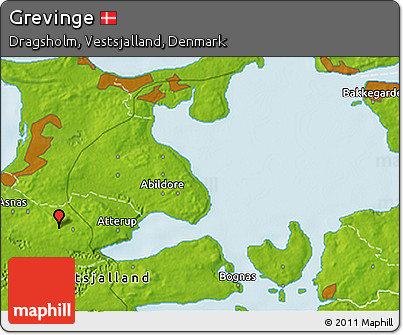 Physical 3D Map of Grevinge