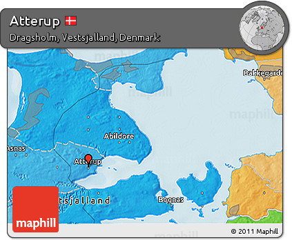 Political 3D Map of Atterup