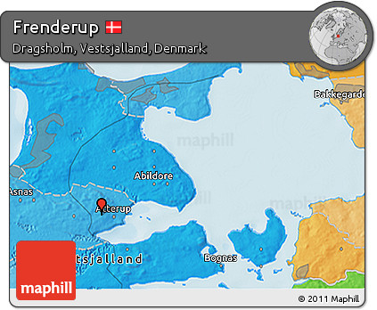 Political 3D Map of Frenderup