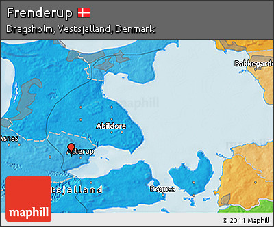 Political 3D Map of Frenderup