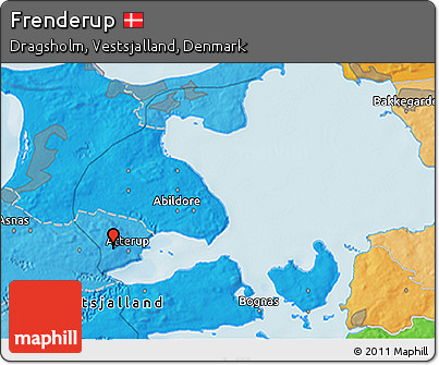 Political 3D Map of Frenderup