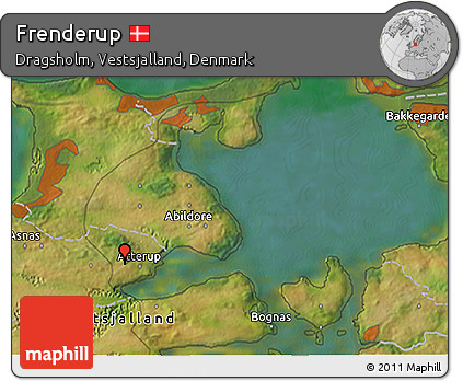 Satellite 3D Map of Frenderup