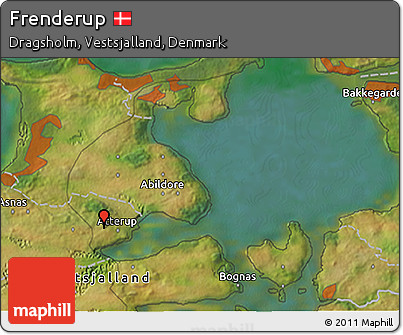 Satellite 3D Map of Frenderup