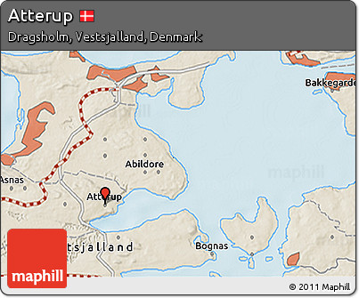 Shaded Relief 3D Map of Atterup