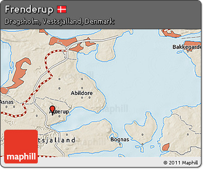 Shaded Relief 3D Map of Frenderup