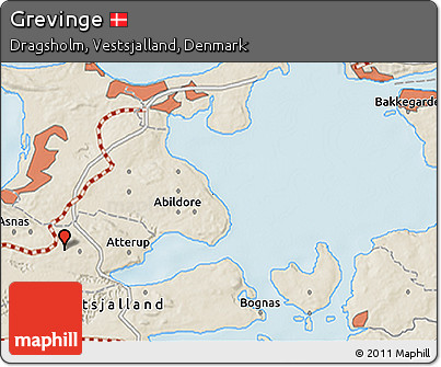 Shaded Relief 3D Map of Grevinge