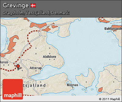 Shaded Relief 3D Map of Grevinge
