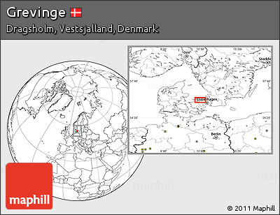 Blank Location Map of Grevinge